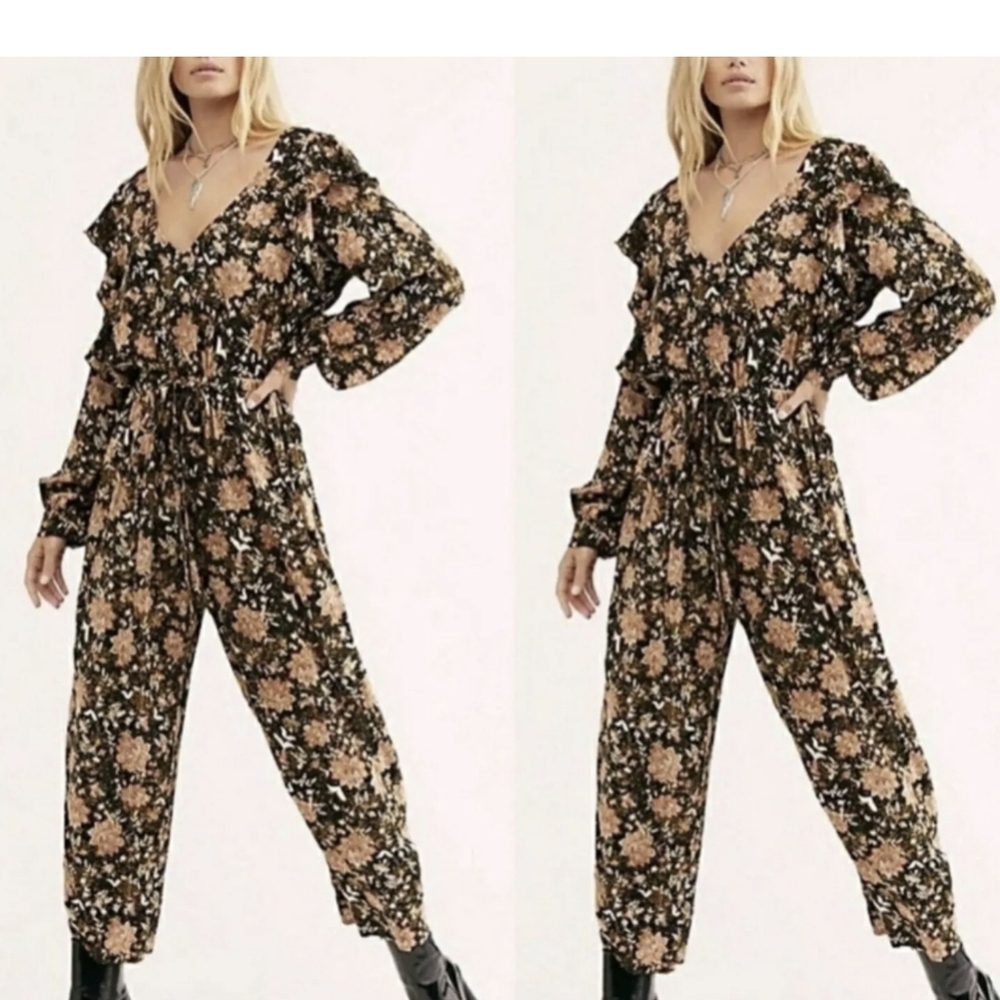 Free People Floral Jumpsuit